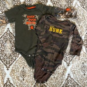 Camo/Hunting Theme 18m Onesie Set (Carhart and Carters)
